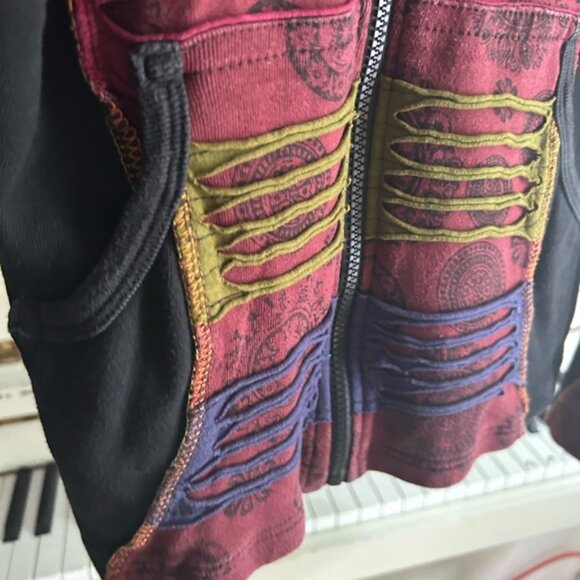 Ark Imports Bohemian Patchwork Bomber Jacket Small - Picture 8 of 16